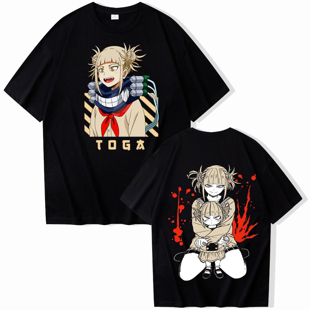 2025 Anime My Hero Academia Himiko Toga T-Shirts Man Women Summer Casual O-Neck Short Sleeve Shirts