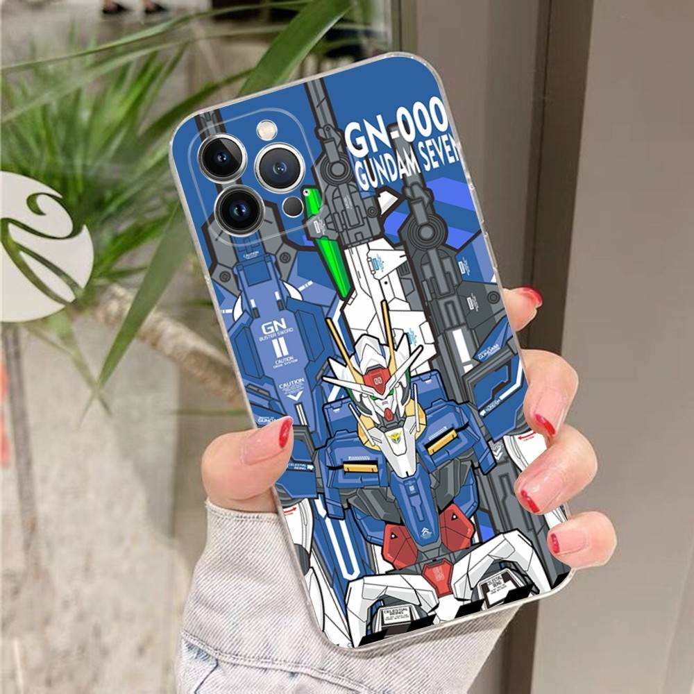 Cartoon G-Gundams Phone Case For IPhone 17 16 15 14 13 11 12 Pro Max 16 Plus Transparent