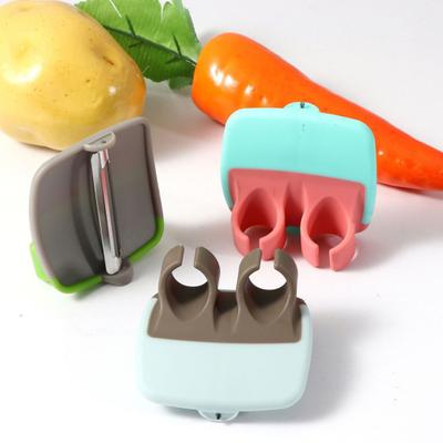 Fingergriff Handflächenschäler für Obst Gemüse Edelstahl Gummigriff