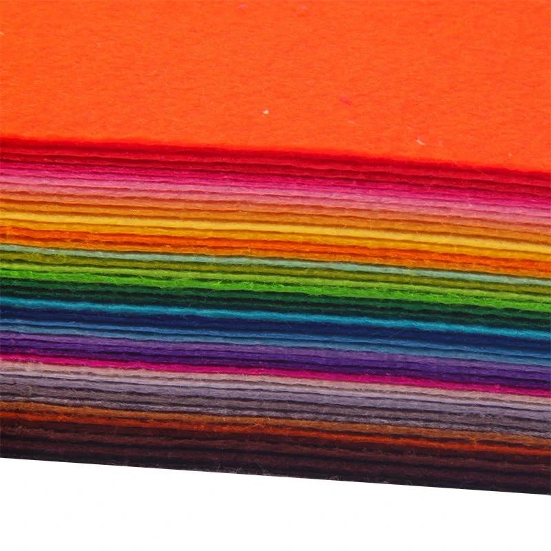 10Pcs Soft Felt Fabric Sheet Assorted Color Patchwork Sewing DIY Craft Squares Nonwoven 1mm Thick Handmade Fabric Weaving