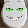 Glow In the Dark Funny Devil Eye Toilet Stickers Waterproof Removable Self-Adhesive PVC Decals Bathroom Decor Wall Stickers
