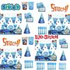 Stitch Theme Party Supplies Set Blue Lilo And Stitch Birthday Decorations
