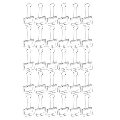 51mm 30 adet Klasör Klipsi Güçlü Sıkıştırma Kuvveti Metal Oyuk Kuyruk Klipsleri Mini Klasör Klipsleri Kağıt