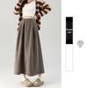 Women's High Waist Gray A-Line Skirt - Early Spring 2026 Collection, Slimming Mid-Length Design