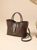 Women's Vegetable-Tanned Leather Tote & Crossbody Bag - Niche Fashion Handbag