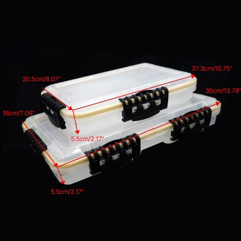 Waterproof Tackle Box Fishing Tackle Container Box Fishing Storage Box Fish Lures Organizers Box with Removable Dividers
