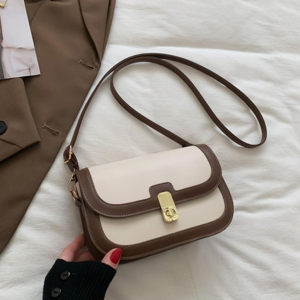 Korean Style PU Leather Shoulder Bag Square Women Underarm Bag Simple Crossbody Bag  Outdoor