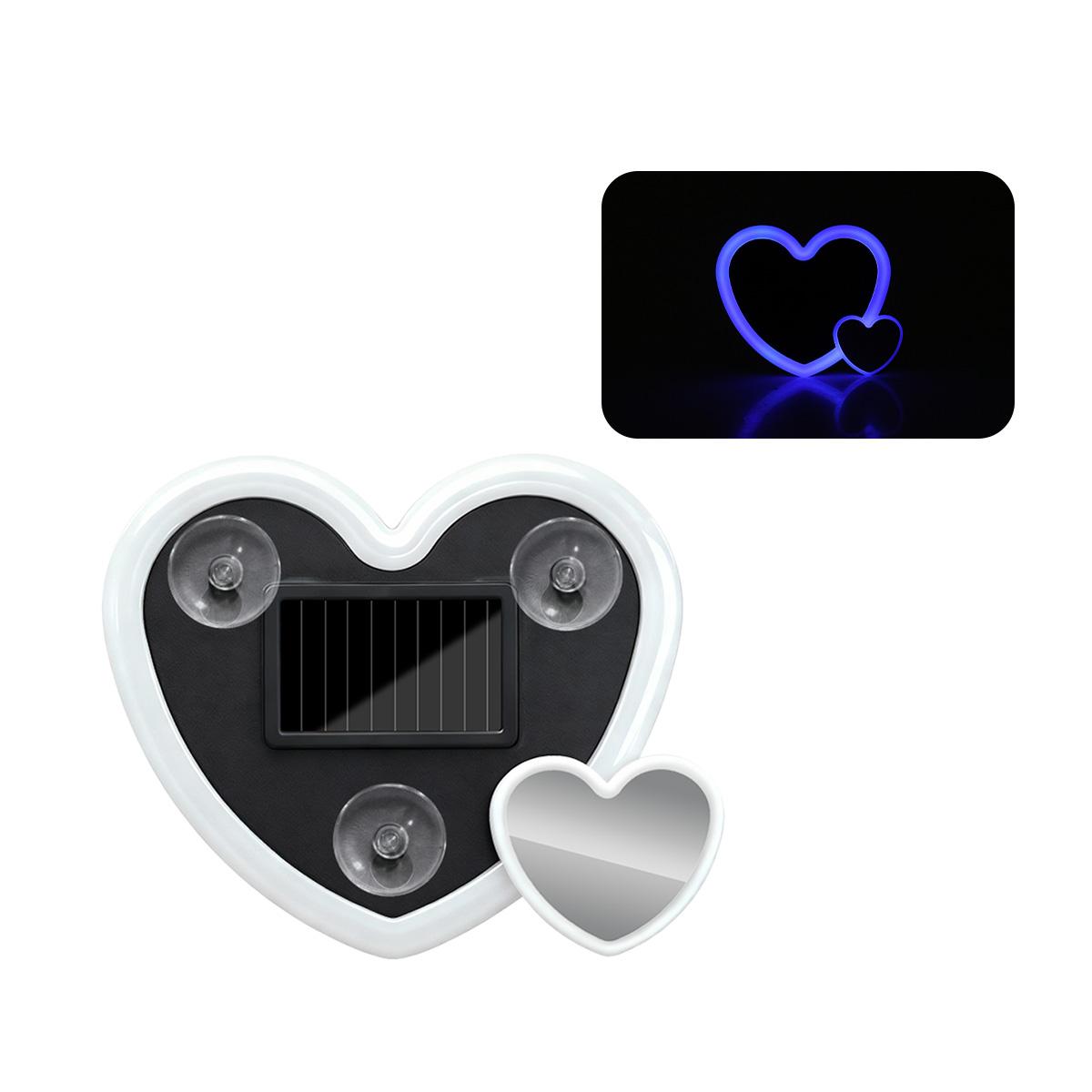 

1pcs LED Solar Powered Heart-shaped Neon Light Car Triangle Window LED Ambient Atmosphere Light Rear Window Decoration синій