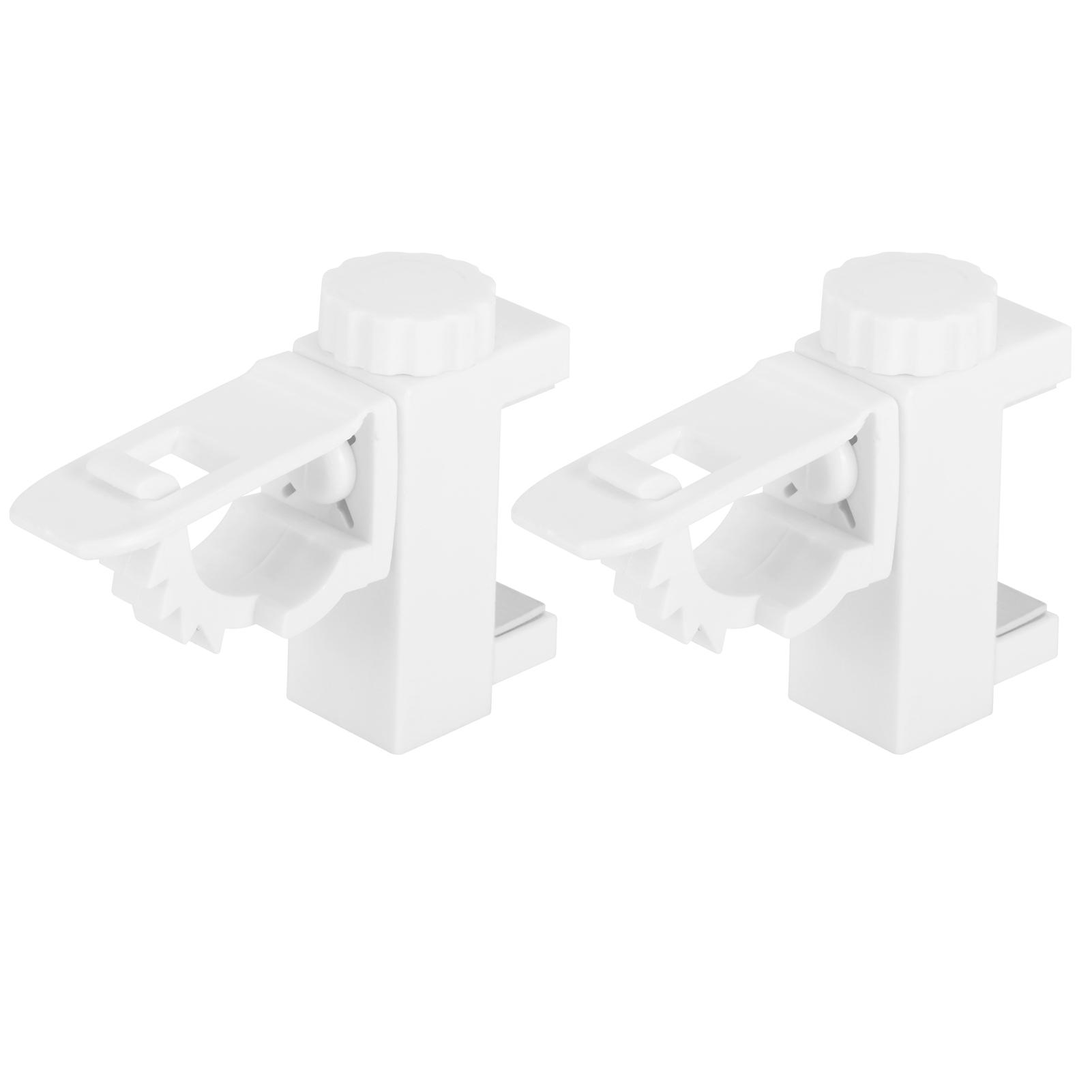 

Curtain Rod Pole Holder Multipurpose Hanging Rod Clamp Hanger Organizer 1KG2KG Load Capacity білий