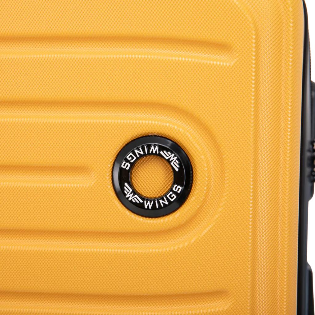 Set of 3 Wings Abs+ Coot Yellow suitcases