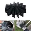 200mm Chimney Brush Rotary Dryer Vent Cleaning Brush Bristle Head  Rod For Chimney Dryer Pipe Fireplace Inner Wall Cleaning Tool