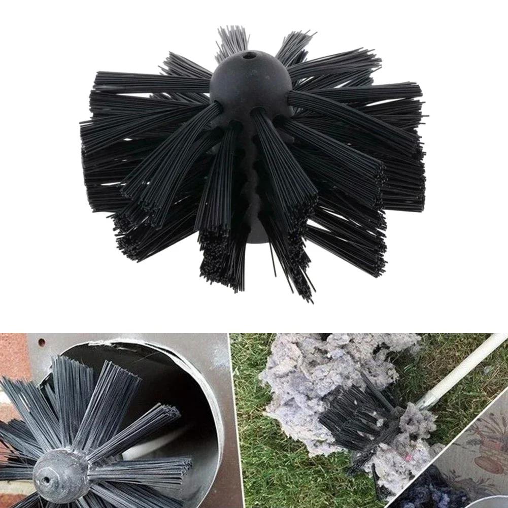200mm Chimney Brush Rotary Dryer Vent Cleaning Brush Bristle Head  Rod For Chimney Dryer Pipe Fireplace Inner Wall Cleaning Tool
