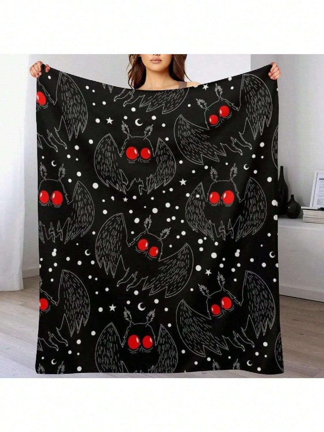 Mothman Night Throw Blanket For Winter Tourist Blankets Sofas Of Decoration For Babies Blankets 75X95CM
