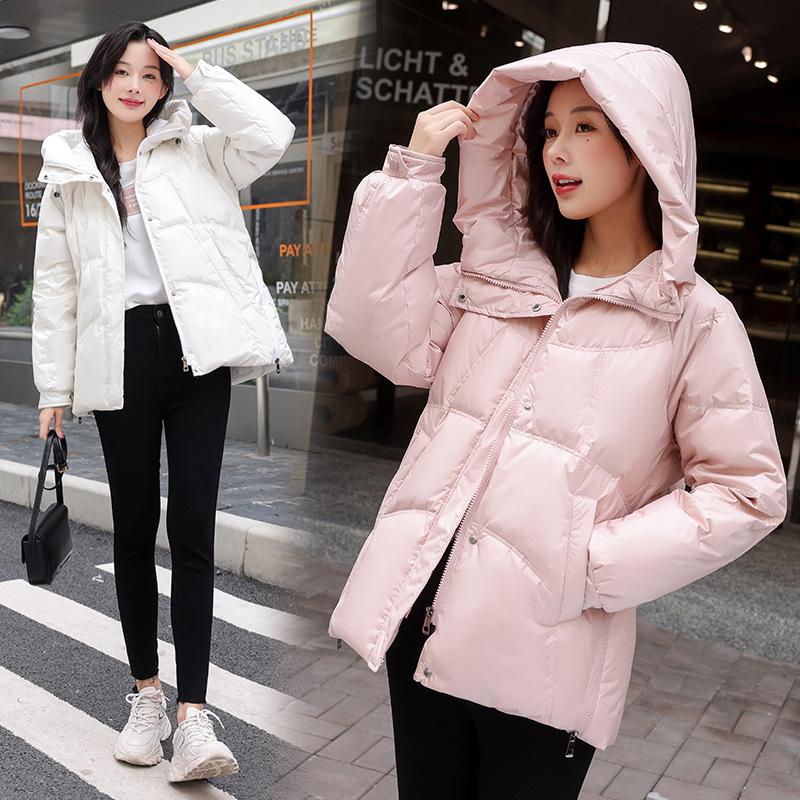 Winter Down Jacket for Women Casual Loose Hooded Thick Warm Coat