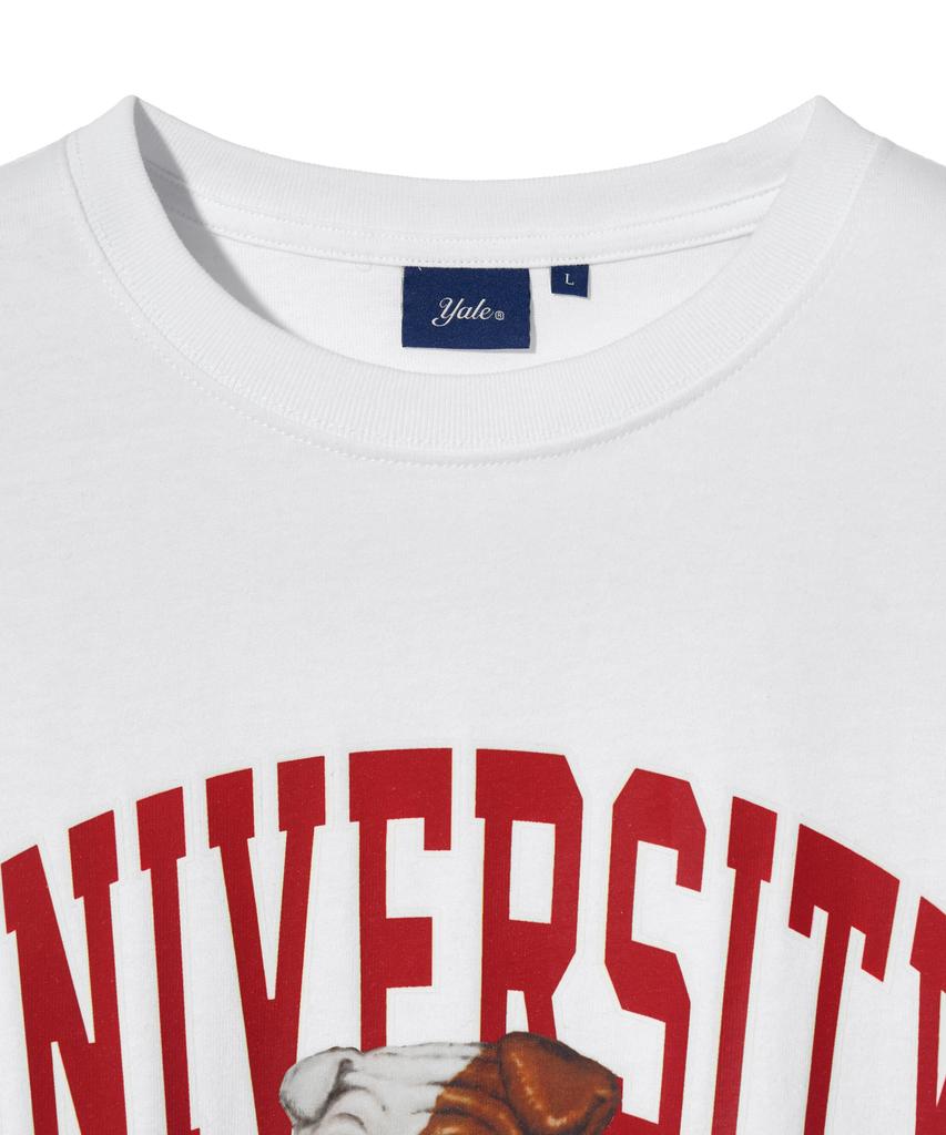 YALE University Dan Short Sleeve T-Shirt White/Red