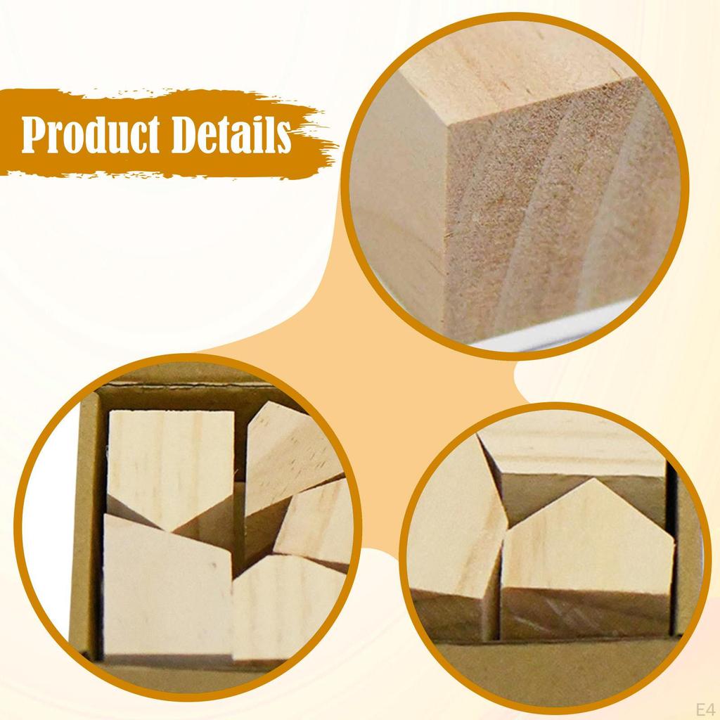 Nedokončené dřevěné domky řemesla umění dárek dekorace graffiti kresba hračka ozdoby dřevo pro kancelář