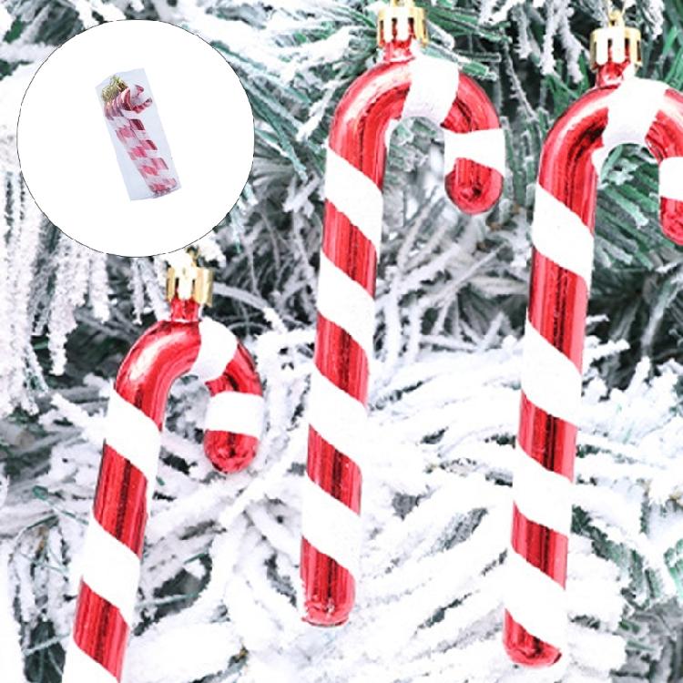 Christmas Candy Canes Pendant Enhancements Plastic Weather Resistant Decorative Rings For Tree Decorations
