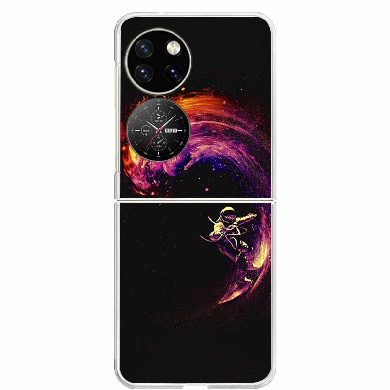 For Huawei P50 Pocket Case Transparent Clear Hard PC Phone Back Cover For Huawei P50 Pocket Cases P 50 Pocket 2022 Shells Capa