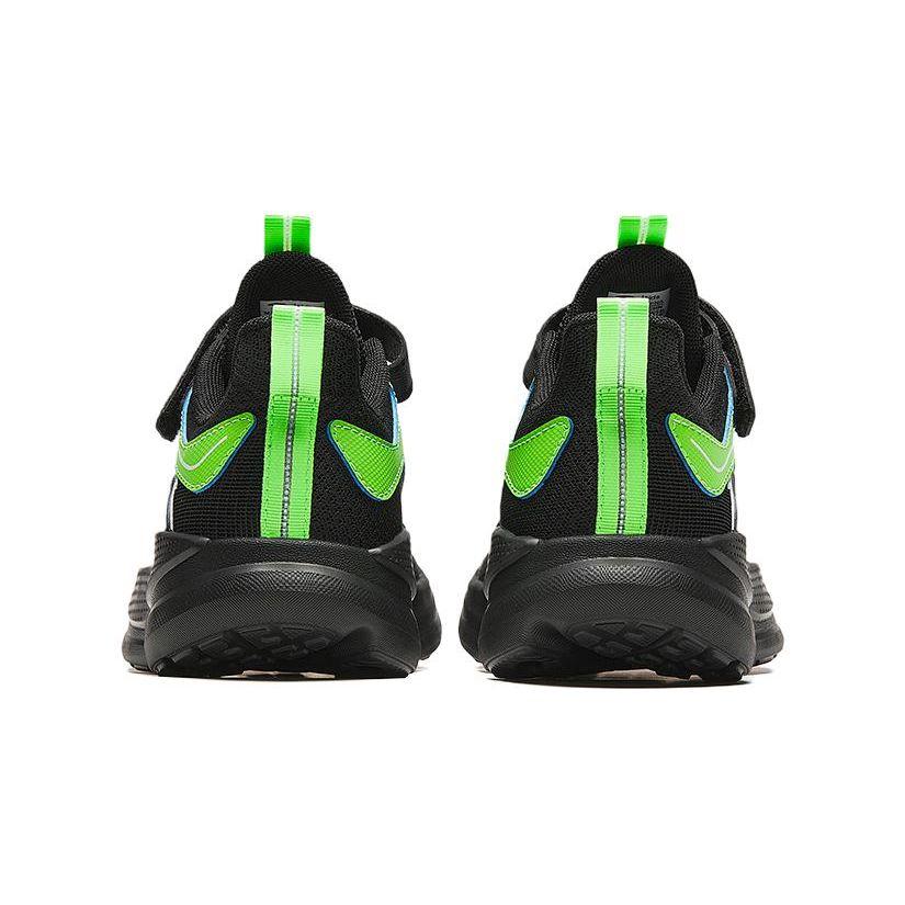 Anta Kids Non-Slip Shock Absorbing Wear-Resistant Breathable Lightweight Low-Top Running Shoes Kids sneaker Black Green A312415510H-2