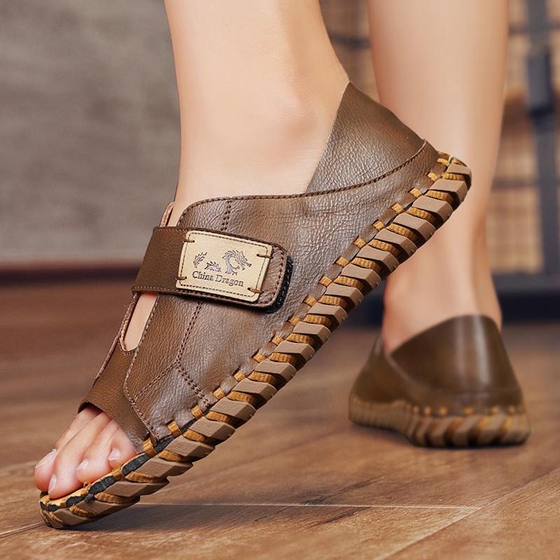 New Summer Classic Simple Sandals for Men Soft Bun Head Breathable Beach Shoes Fashion Casual Roman Sandals for Men