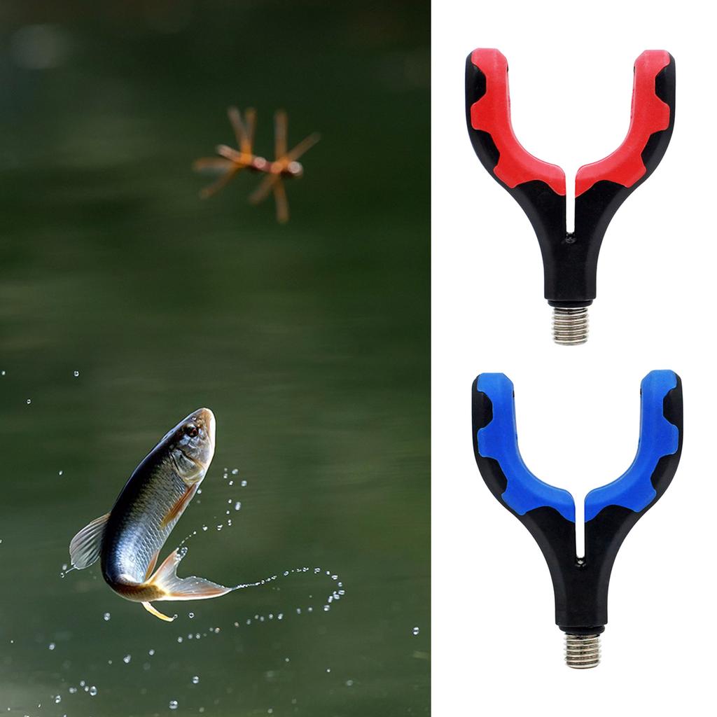 Fishing Rod Rest Head UShaped Bracket Head Fishing Grippers Rest Connects for Carp Fishing Rod Support Easily Install