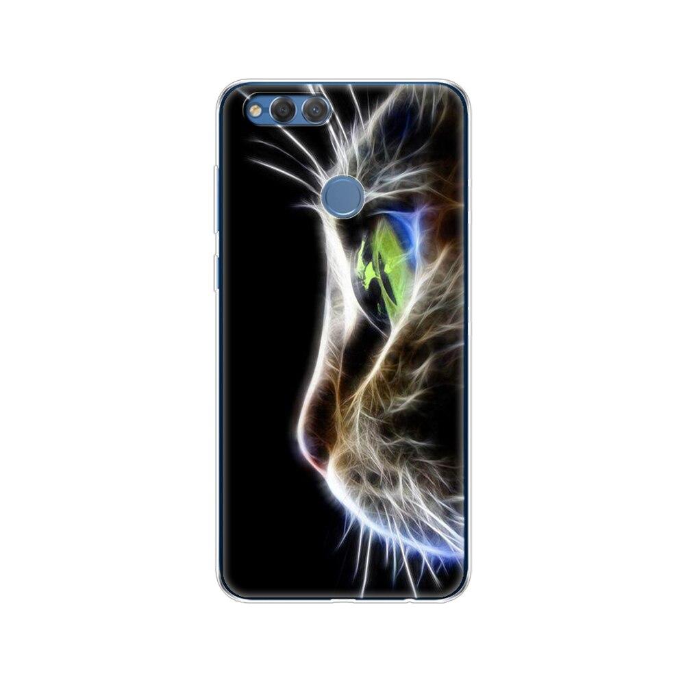 

чехол для huawei honor 7X мягкий силиконовый чехол tpu 360 полная защитная печать прозрачный прозрачный чехол зима снег рождество huawei Honor 7X