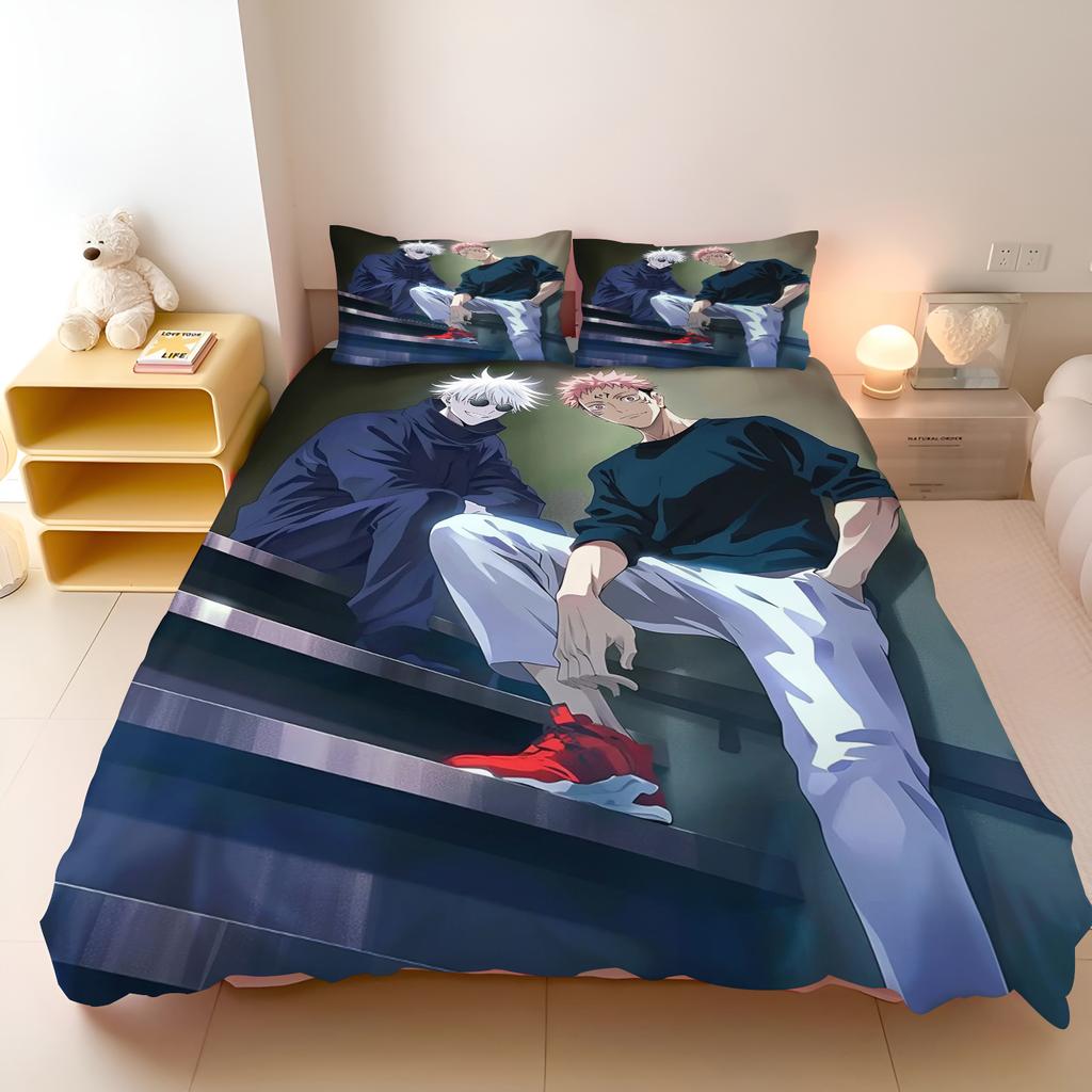 Jujutsu Kaisen Bedding Set Japan Famous Anime Duvet Cover Sets Comforter Bed Linen Twin Queen King Single Size Dropshipping Gift