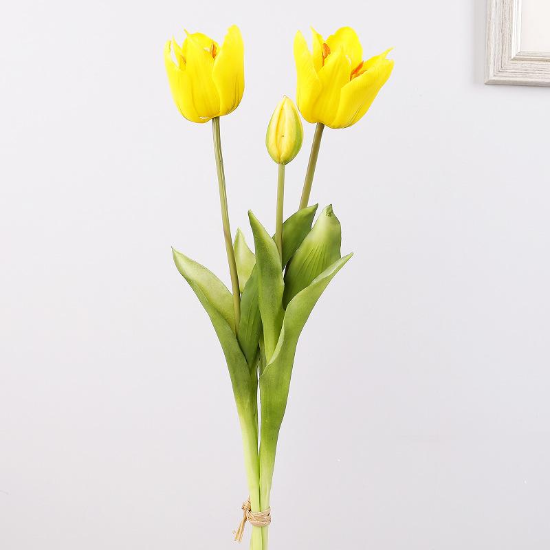 Tulip Simulation Flower, Wedding Artificial Flower Furniture Ornament Photography Prop Feel Simulation Tulip
