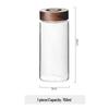 Coffee Bean Sealed Glass Jar with One-Way Valve, Wooden Lid - for Coffee, Tea, and Dried Goods Storage