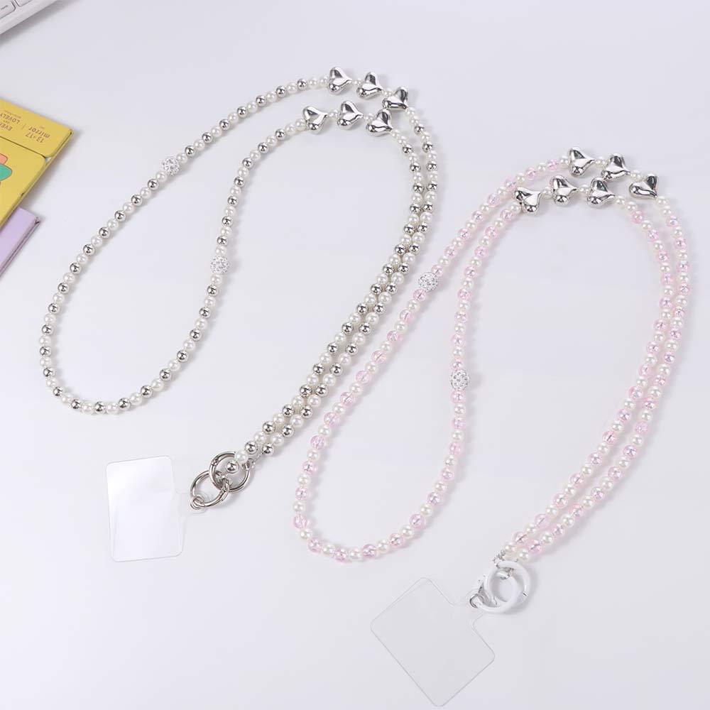 Beaded Crossbody Phone Chain Diagonal Lanyard DIY Mobile Phone Chain  Bag Straps