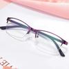 New Women Myopia Glasses Ladies Half Frame Anti-blue Light Prescription Glasses Men Finished Eyewear Business Glasses