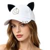 Metal Rings Baseball Caps Cat Ear Sunscreen Hat Creative Dad Hat  Unisex