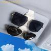 Leather Magnetic Eyewear Holder for Car Visor Sunglasses Clip Quick Installation Eyeglass Storage for Driving Convenience