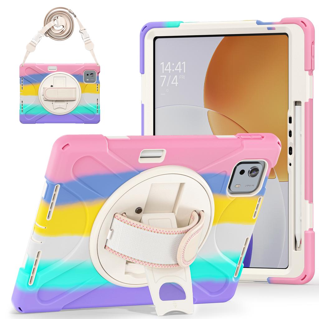 Rugged Stand Case Universal for Xiaomi Pad 7S Pro 12.5 2025 6S Pro 12.4 2024 24018RPACG 360 Rotating Cover with Shoulder Strap