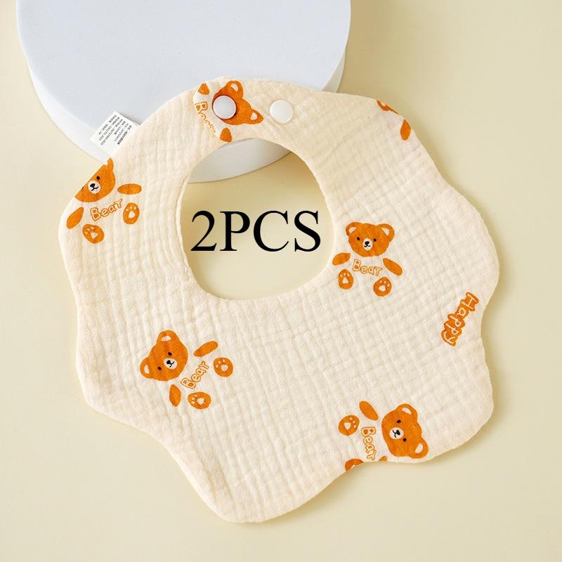 

2PCS.Bestselling Autumn/Winter 100% Cotton Waterproof Baby Bibs. Leak-proof lining, skin-friendly & breathable, no irritation. ONE SIZE FITS MOST