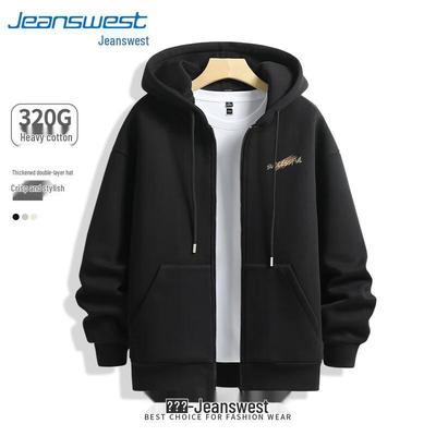 Jeanswest Men's Autumn Heavyweight Cotton Zipper Jacket