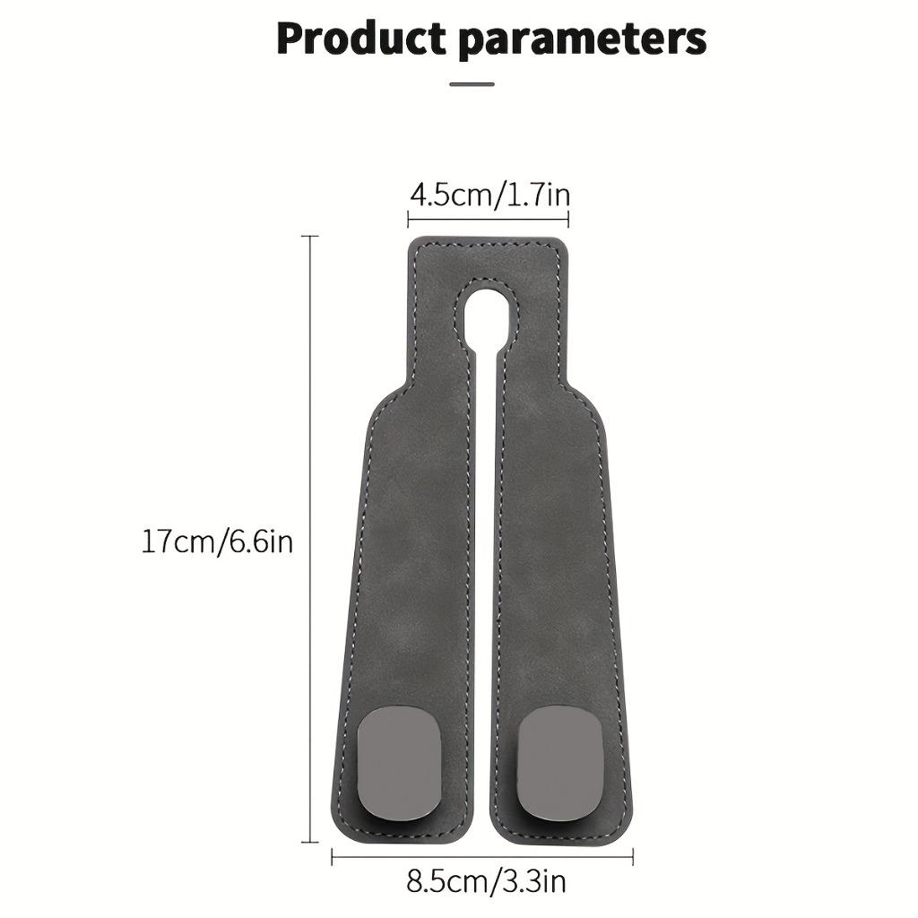 1 Pack Durable PU Leather Car Seat Back Hook - 360° Rotating Headrest Storage Bags and Accessories, Compatible with Most Vehicles