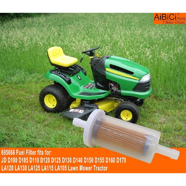695666 Fuel Filter 1/4" for Briggs & Stratton 845125 691035 493629 JohnDeer D100 D105 D110 D120 D125 D130 D140 D150 D155 D160 D170 L105 L108 L111