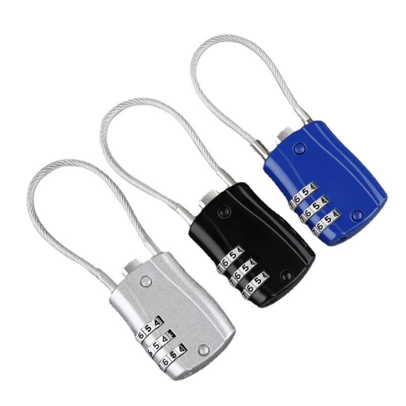 Waterproof Rustproof Steel Wire Padlock for Suitcases, Bikes, Cabinets, and Dormitories