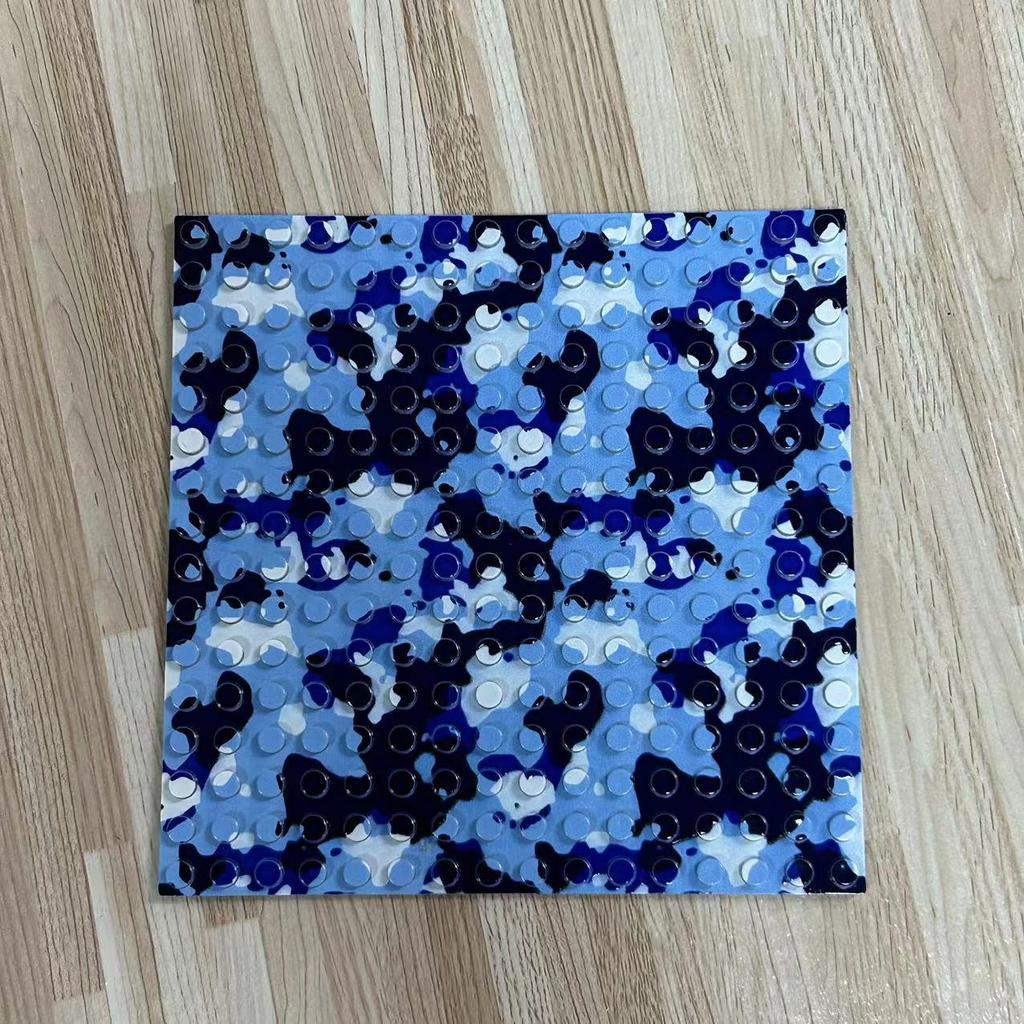 Building Block Baseplate 16 * 16 Single-Sided Baseplate Desert Military Jungle Camouflage Assembled Doll Building Block Baseplate