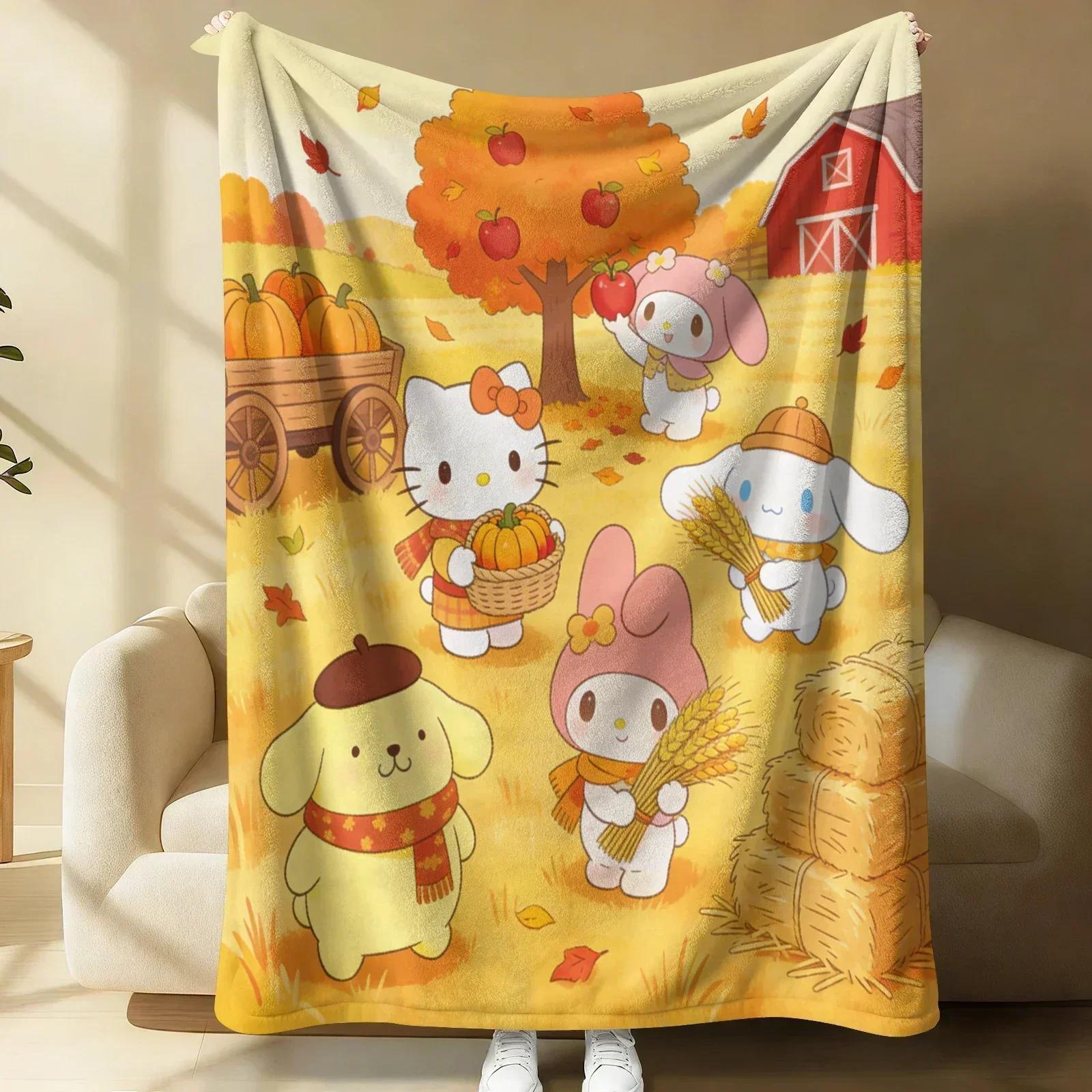 

Sanrio Rock Climbing Flannel Blanket Soft Warm Fluffy Throw Home Decor Luxury Bedding Sofa Bed Cover Lightweight Summer Blanket 100x150cm