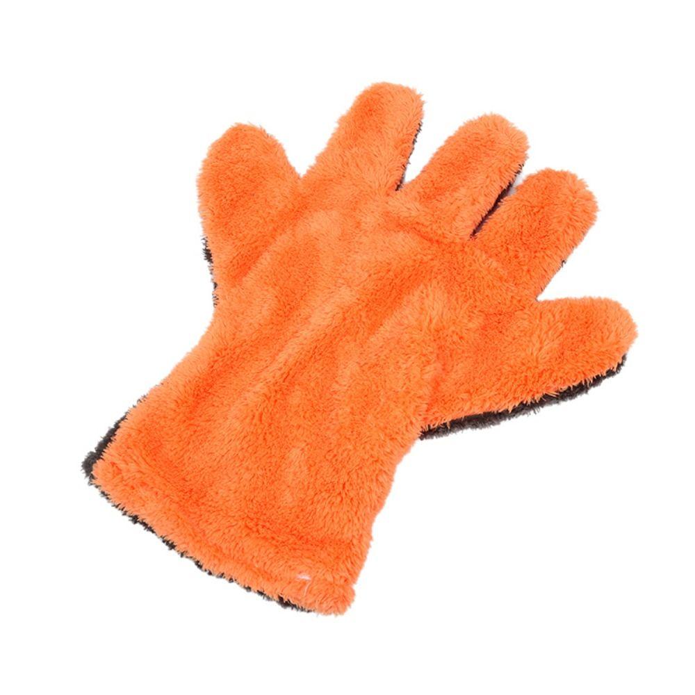 2Pcs Wear-resistant Double-sided Five Finger Gloves Vehicle Cleaning Gloves Car Body Interior