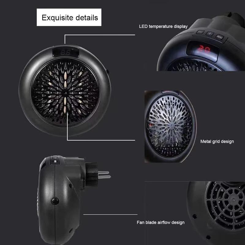 900W Plug-In Elektrische Heizung Heizlüfter Tragbare Desktop Wärmer Maschine Energiesparende Desktop Heizung Sicherheit Heizung Heizung Herd