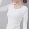 Women's Plush Thermal T-Shirt: Korean-Style, Large Size, Autumn/Winter