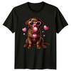 Valentines Day Puppy Dog Heart Sunglasses Holidays Unisexs TShirt Unisexs Tee a