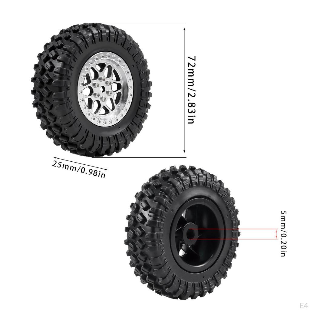 4 Pieces 1/12 1/16 RC Car Wheels And Tires Accessories High Performance Replacement Part for Cars