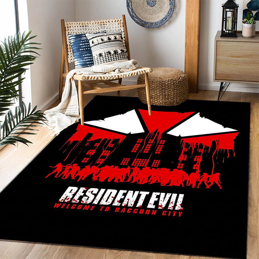 Resident Evil: Regenschirm Horror Teppich Design für Studentenwohnheim Küche Spielzimmer Balkon Rutschfester Teppich Büros Dekorieren Geschenk für Festivals