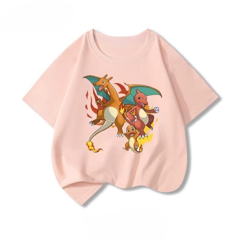 Potdemiel Summer New Pikachu Childrens Pure Cotton TShirt Comfortable and Breathable Suitable for Both Boys and Girls