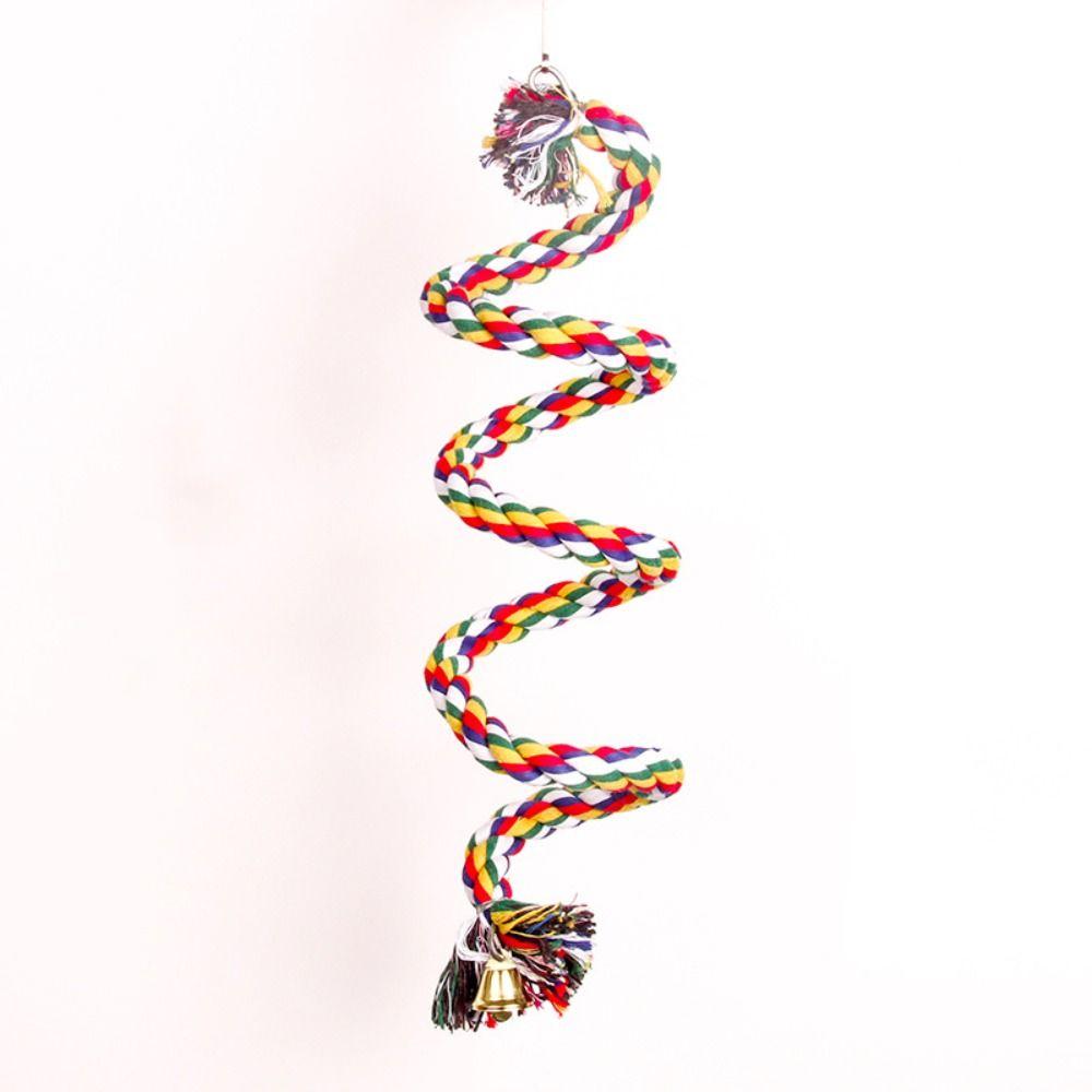 Cotton Bird Cage Toy Hanging Parrot Swing Climbing Standing Toys Bird Perch Toy  Small Animal