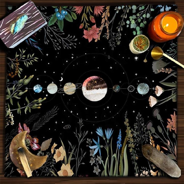 50x50/60x60/75x75cm Tarot Tablecloth Mat Divinations Board Game Oracles Card Pad